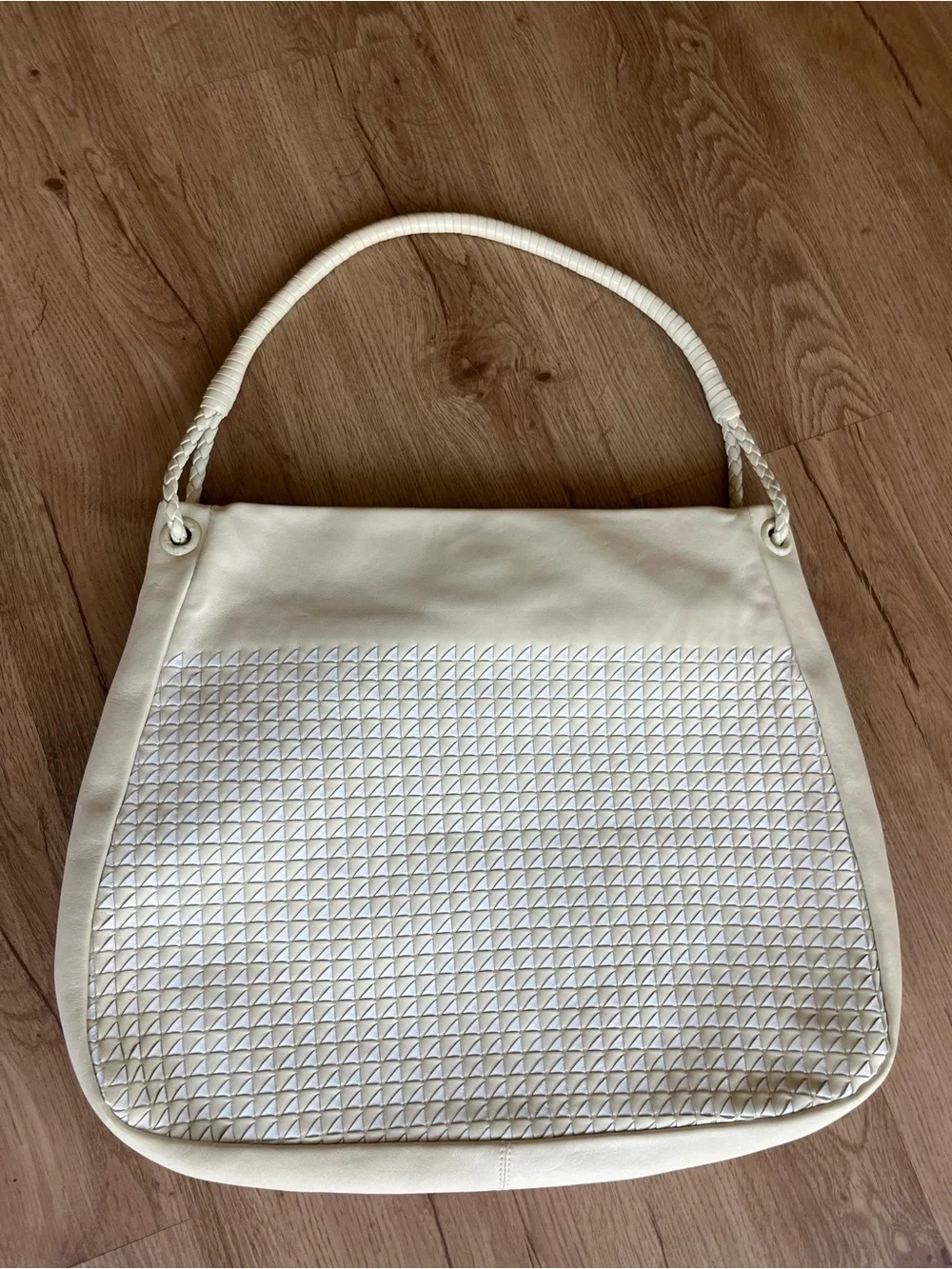 Bottega Veneta Cervo Intrecciato Large Hobo 173187 Pergamena Authenticated